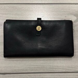 Chanel vintage CC Black Button Bifold Wallet   Authentic. Come with authenticity